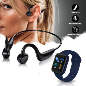 COMBO: Audifonos Conduccion Osea Reloj +  SMARTWATCH